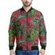 thumbnail image 5 of Chaqueta bomber con estampado de hojas de plátano tropical para hombre, sudadera de manga larga en 3D, chaqueta bomber de calle de gran tamaño con cremallera, 5 of 5