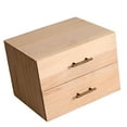 thumbnail image 2 of Caja de almacenamiento de aceites esenciales, soporte de madera para almacenamiento, 2 cajones, presentación para el hogar, organizador de aceites de, 2 of 8