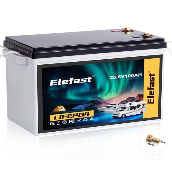 Batería Elefast LiFePO4 24V 100Ah con BMS integrado de 100A