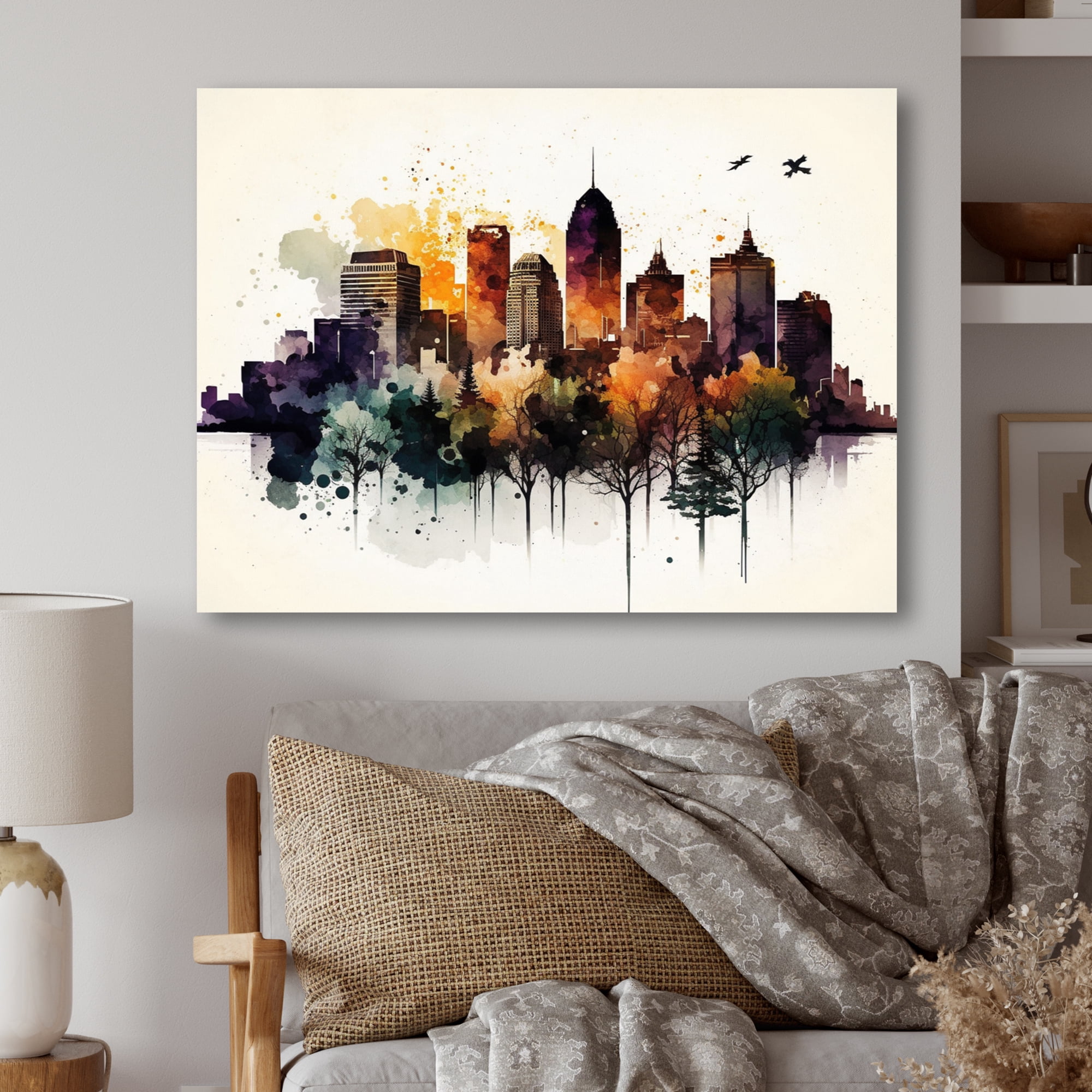 Designart Montreal In The Fall I Canvas Wall Art