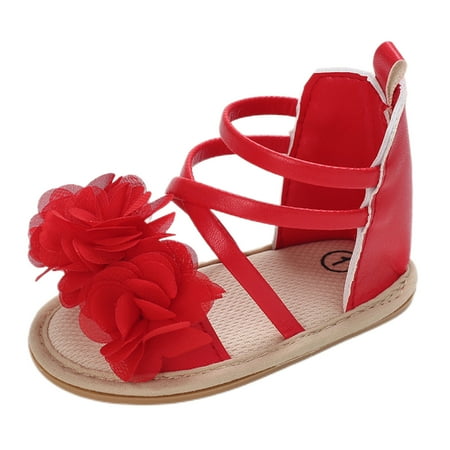 

Baby Sandals | Infant Baby Girls Shoes | Soft Breathable Summer Sandals with Butterfly Flower Nonslip Baby Girl Dress Shoes