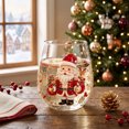 thumbnail image 7 of SLYNSHome Christmas Glass Tumbler 420ml Hand Blown Crystal Whiskey Cup with Gold Rim for Holiday Barware Home Christmas Party Gift, 7 of 7