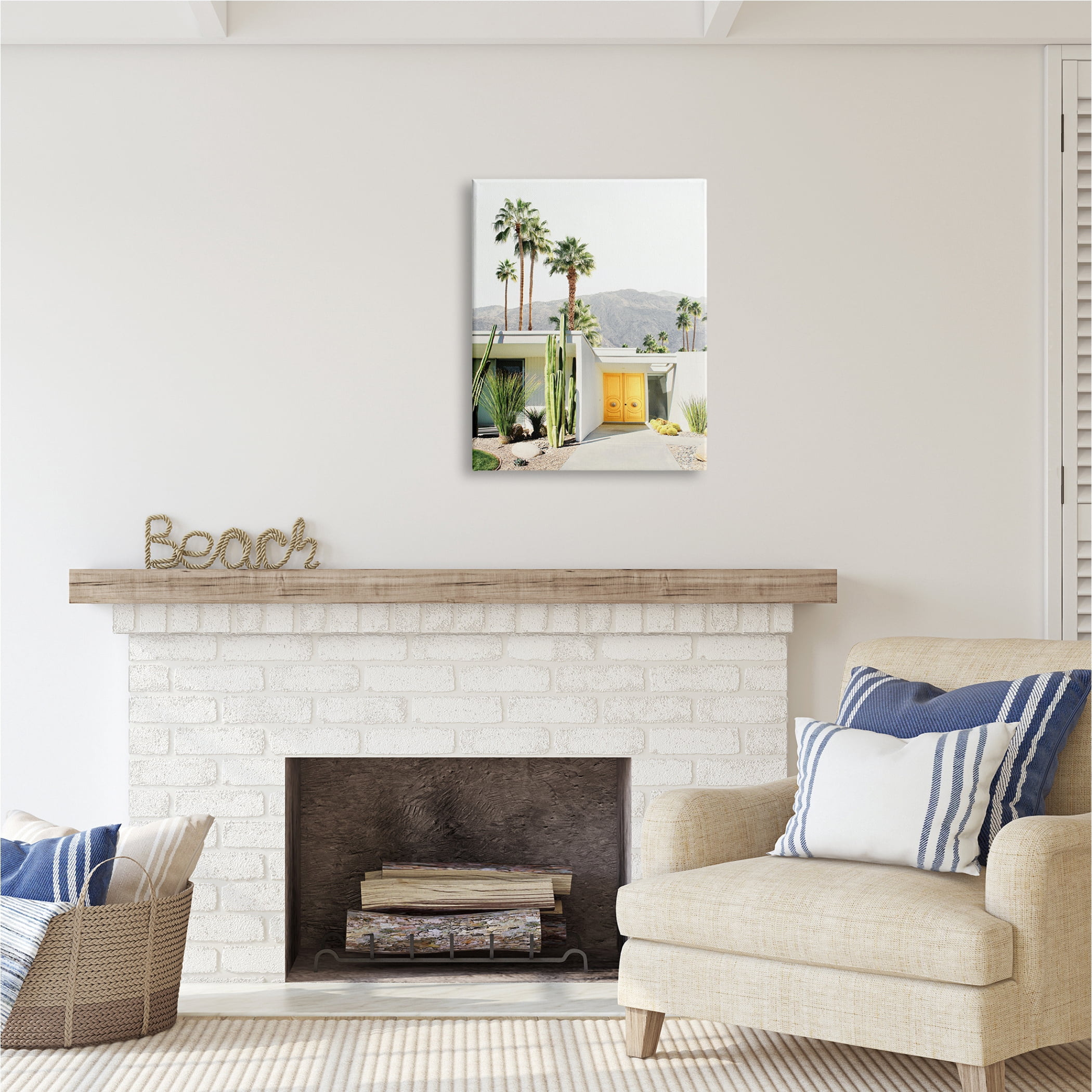 Stupell Industries Palm Springs House Photography Botanical & Floral Photography Gallery Wrapped Canvas Print Wall Art, 24 x 30