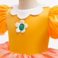 thumbnail image 4 of Princess Costume for Girls Cosplay Puff Sleeve Layered Costume for Little Girl Halloween Cosplay Birthday Outfit Yellow (3-10T), 4 of 8