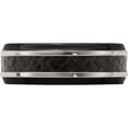 thumbnail image 4 of Titanium Edward Mirell 8mm Blk Ti Stepped Press Fit With Black Carbon Fiber Insert Ban (Size 9) Made In United States emr310-9, 4 of 5