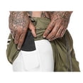 thumbnail image 2 of Eigraketly Pantalones deportivos de verano con bolsillo para teléfono, pantalones cortos de entrenamiento, atletas de secado rápido, entrenamiento Uniforme atlético Verde XL Eigraketly OD028532-02, 2 of 6