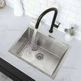 thumbnail image 1 of Azuni Calais Dual Mount 22" Stainless Steel Single Bowl Laundry Sink with Strainer C122, 1 of 10