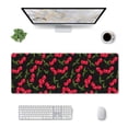 thumbnail image 3 of Disketp Gaming Mouse Pad Cherry Pattern Large Mouse Mat Long Extended Desk Pad Non-Slip Rubber Mice Pads Stitched Edges Thin Pad (11.8x31.5 Inch), 3 of 9