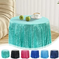 kladzum Round Tablecloth Glitter Wedding Glitter for Wedding Parties 47x47" in A Variety of Colors Table Cloth