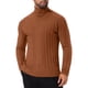 thumbnail image 5 of Suéteres de cuello alto para hombres INSPIRE CHIC, suéteres de punto cálidos de color sólido, suéteres de pullover marrón M, 5 of 6