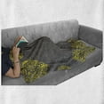 thumbnail image 6 of Grey and Yellow Soft Flannel Fleece Throw Blanket, Traditional Victorian Style Abstract Backdrop Floral Frame Image, Cozy Plush for Indoor and Outdoor Use, 70" x 90", Grey Yellow, by Ambesonne, 6 of 6