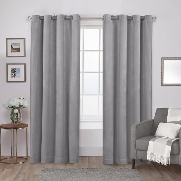 Exclusive Home Curtains 2 Pack Velvet Heavyweight Grommet Top Curtain