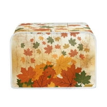 Renewold Maple Leaves Toaster Cover 4 Slice Wide Slot Bread Maker Cover Dust Protection Cover Durable Fall Thanksgiving Kitchen Appliance Decor Cover