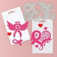 thumbnail image 2 of 1Set Breast Cancer Festival Embossing Template Pink Ribbon Carbon Steel Die Cuts Love and Wing Embossing for Scrapbooking Card DIY Craft, 2 of 7