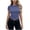 Blue, variant on Tqcoqu Women's Casual Crop Tops Slim Fit Short Sleeve Crew Neck Tight Basic Summer Going Out T Shirts,Army Green Women's S-XL
