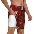 thumbnail image 3 of Gaeub Merry Christmas Mens Swim Trunks Stretch Beach Shorts Quick Dry for Men Swim Shorts Swimwear with Pockets- Medium, 3 of 9
