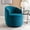 Teal, variant on White Velvet Armchair With Rotatable Function And Black Powder Coating Ring