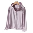 thumbnail image 1 of Chaqueta de protección solar para mujer Tejido de secado rápido Ventilación Sudadera con capucha de protección solar para mujer para correr al aire libre Senderismo Rosa L YUNYI BRAND  Deportes, 1 of 8
