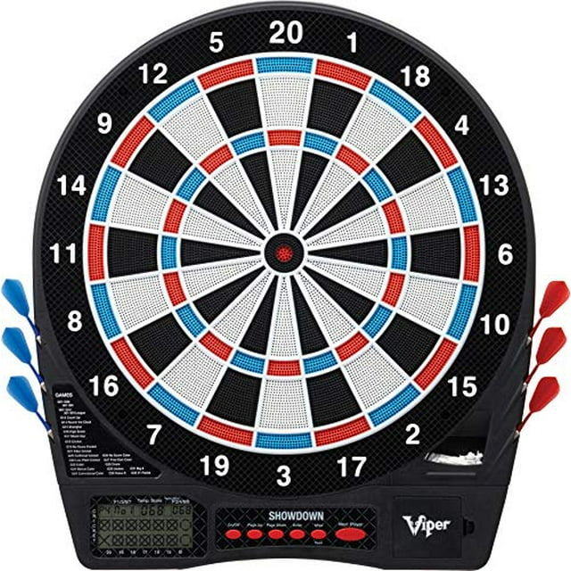 Viper Showdown Electronic Dartboard, Regulation Size For Tournament Play, Ultra Thin Spider Increases Scoring Area, Easy To Use Button Interface, 25/50 Bull Options, 32 games 590 Options