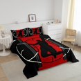 thumbnail image 2 of Basketball Comforter Set for Teens Sports Games Bedding Set Red and Black Bedding Home Decor Comforter Full Size, 2 of 6