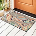 thumbnail image 2 of YFYANG 36"x24" Non-Slip Flannel Carpet Doormat, Living Room Bedroom Office Decorative Area Rugs, Indoor Retro Abstract Lines Floor Mats, 2 of 7