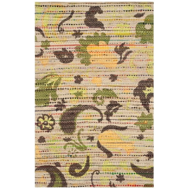 Safavieh Cedar Brook 4' X 6' Handmade Cotton Pile Rug in Green