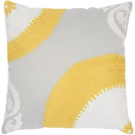 Rizzy Home T3236B 18" x 18" Pillow with Hidden Zipper and Polyester Filler