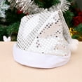 thumbnail image 4 of Christmas Hats, Santa & Mrs Claus Festive Headwear for X-Mas Parties, Parades, Office Events & Family Gatherings,(Sliver), 4 of 5