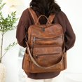 thumbnail image 3 of Women Fashion Travel Backpack Purse,15.6 Inch Leather Laptop Backpack,Casual School Shoulder Bag Daypacks for Business College, 3 of 10
