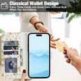thumbnail image 4 of Dteck for iPhone 17 Pro Wallet Case with Card Holder, Shockproof PU Leather Flip Cover with RFID Blocking Protective Phone Case with 3 Card Slots Kickstand & Wrist Strap for Women and Men, C, 4 of 7