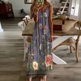 thumbnail image 2 of Ruimatai Women's Flowy V-Neck Printed Maxi Dress Sleeveless Summer Casual Beach Sundress for Travel Party Plus Size, 2 of 5