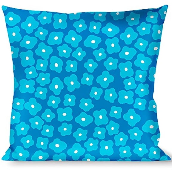 buckle-down throw pillow - ditsy floral blue light blue white