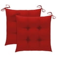 thumbnail image 2 of vidaXL Chaise Berçante avec Coussin Rouge en Teck Massif, 2 of 5