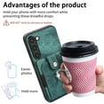 thumbnail image 6 of Allytechgroup Wallet Case for Samsung Galaxy A26 5G with Card Holder, 360°Rotation Ring Stand, Support Car Mount, PU Leather Full Body Shockproof Slim Anti-Drop Women Men Protective Cover, Green, 6 of 8