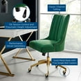 thumbnail image 4 of Modway Empower Channel Tufted Performance Velvet Office Chair in Gold Emerald, 4 of 9