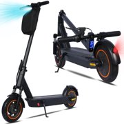 HEZZO Electric Scooter 36v 500W Motor 19MPH Top Speed 22 Miles Long Range 10'' Solid Tires Folding Escooter for Adult Commute