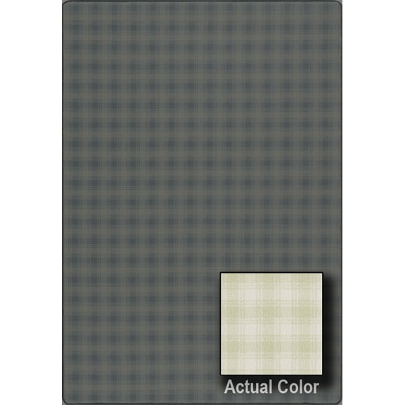 Milliken Imagine Area Rug SHORTSTOP Shortstop Citrine Tartan Stripes 5' 4" x 7' 8" Rectangle