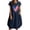 Navy, variant on IROINNID Patriotic Dress For Women 4th of July July 24th Summer Cotton And Linen Print Casual With Pocket Loose Dress Round Neck Knee-Length Dress