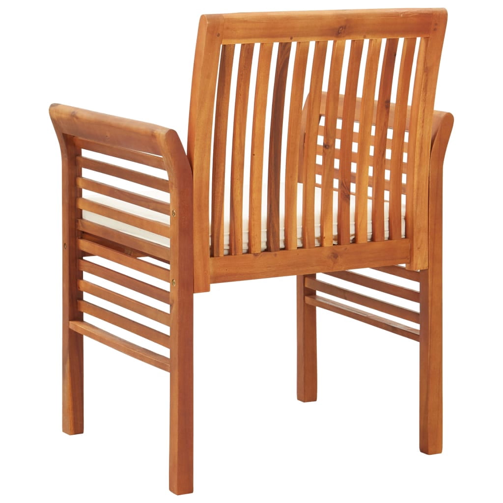 vidaXL Modern Dining Chair Patio Dining Chair with Cushion Solid Wood Acacia
