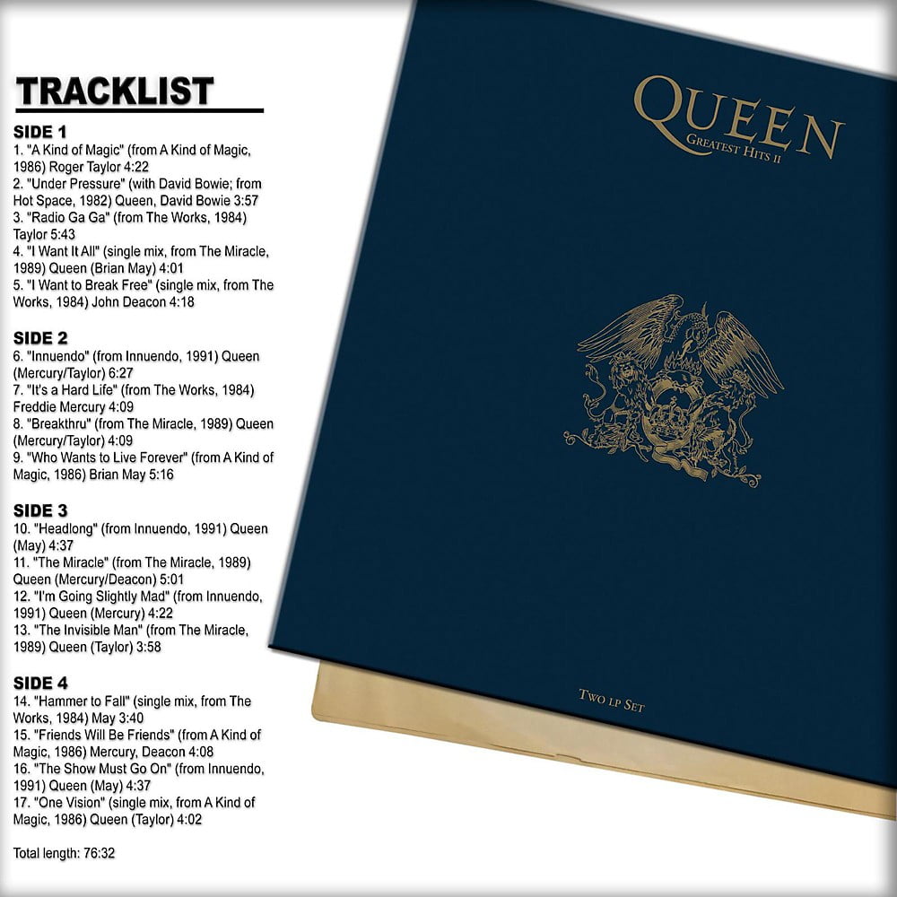 QUEEN - Vinilo GREATEST HITS QUEEN II (LP BLACK) - Create