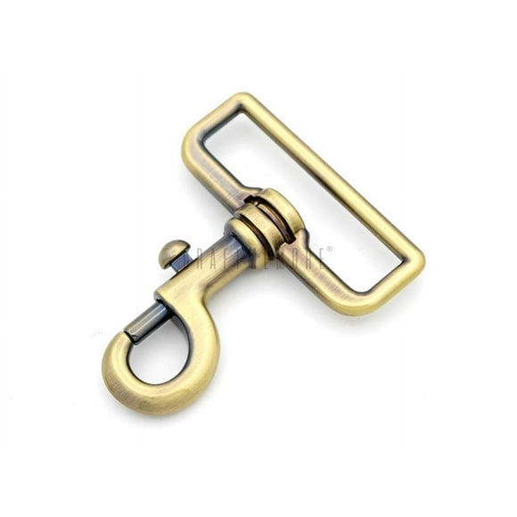 CRAFTMEMORE 2pcs 2 Inches Swivel Slide Bolt Snap Hook Lobster Clasp Purse Making Hardware SC15 (2 Inch Brushed Brass)