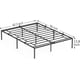 thumbnail image 3 of Historyli Marco de cama tamaño queen: plataforma de metal resistente, soporte de listones de acero resistente, fácil de ensamblar, silencioso, con espacio de almacenamiento, no necesita somier., 3 of 7