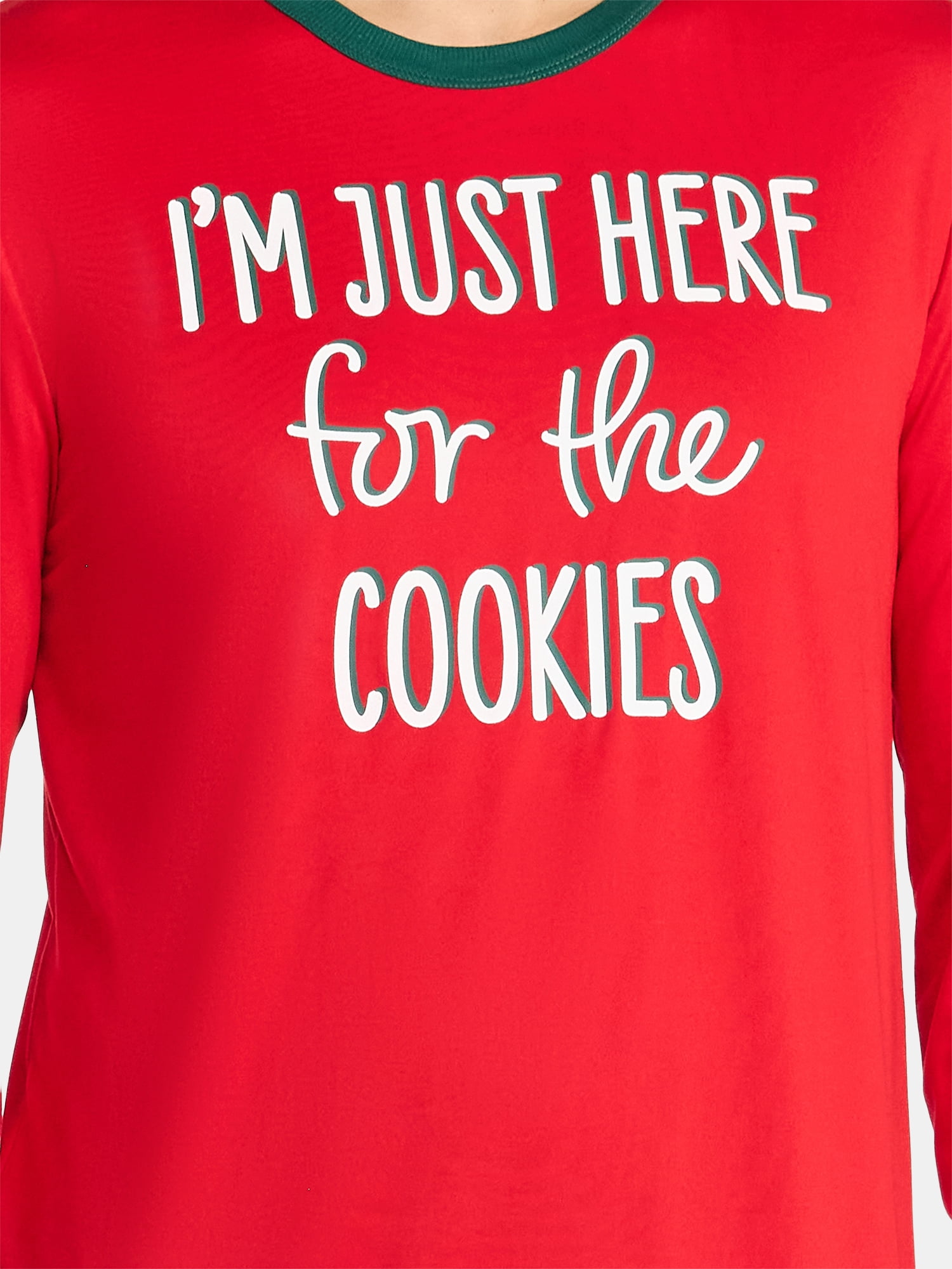 Holiday Time Men's Matching Family Pajamas Gingerbread Cookie Top and Pants Set, 2-Piece, Sizes S-3XL