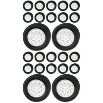 60 Pcs Childrens Toys Rubber Wheels Kids Toys Wheels for Craft Rubber Car Wheels Child Toddler