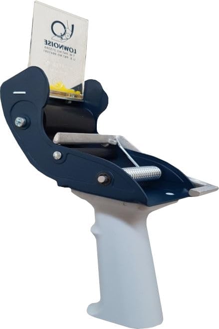 SNC-289 Low Noise Carton Sealing Packaging Tape Dispenser with Safety Blade Cover; 3" Core; Fits 2" Wide Tape Rolls; Natural Rubber Roller