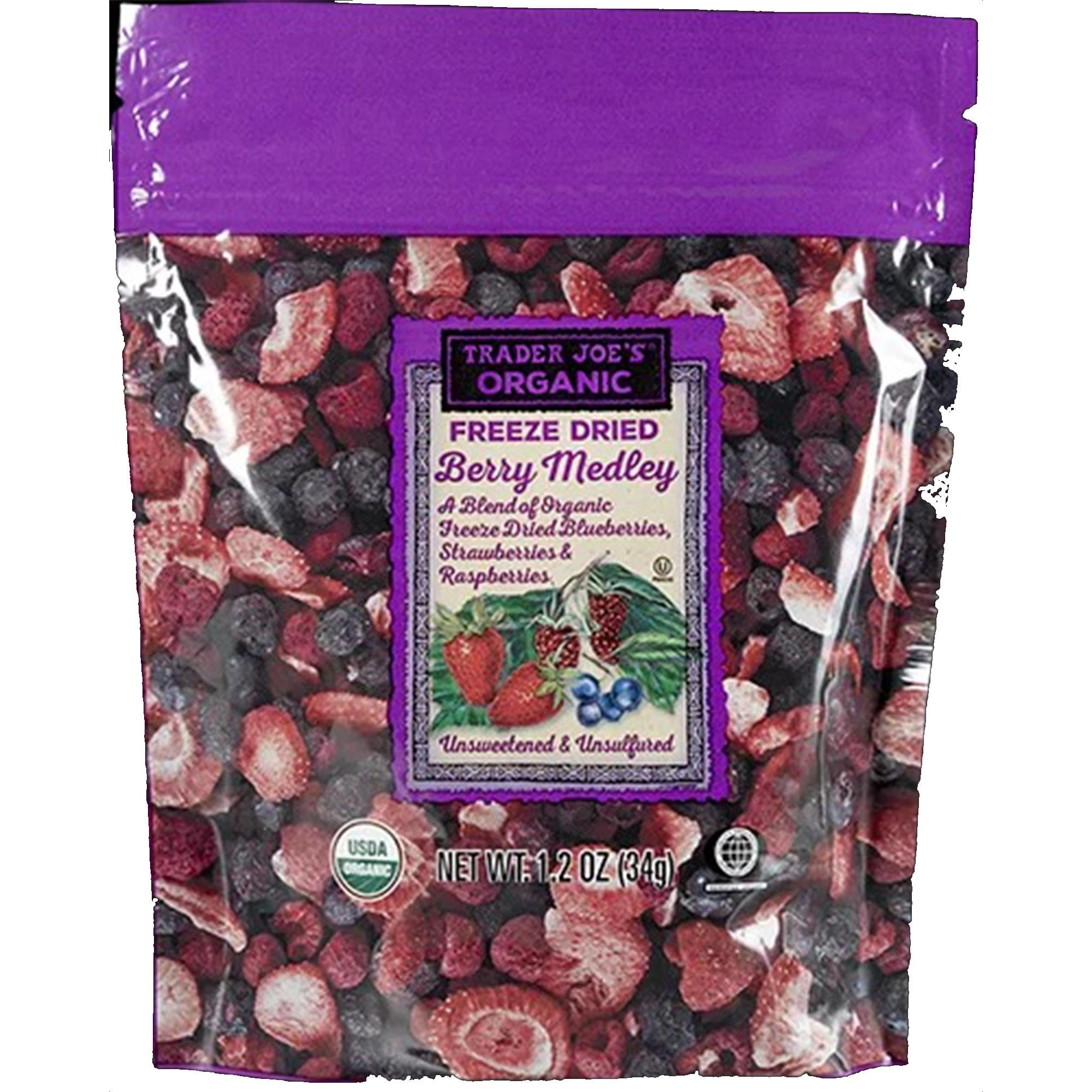 6 Pack of Trader Joe’s - Organic Freeze Dried Berry Medley | (1.2 Oz) a Pack | Buy from RADYAN