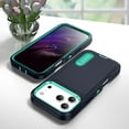 thumbnail image 5 of Allytechgroup Case Compatible with iPhone 17 Pro Max with Hidden Kickstand, [Military Grade Drop Protection] Soft TPU Hard PC Bumper Non-Slip Shockproof Full Protective Case, Blue+Mint, 5 of 8