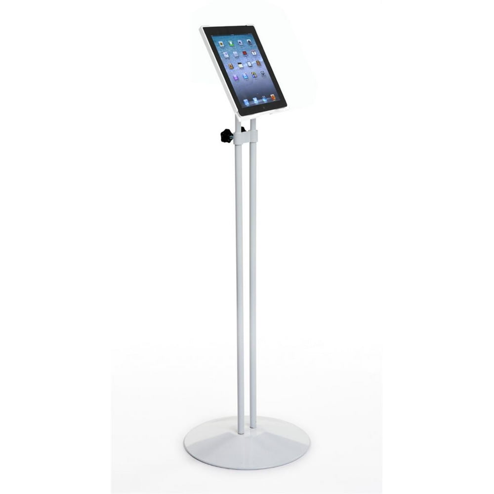 Displays2go Height Adjustable Floor Stand for Tablet, iPad Generations