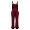 thumbnail image 4 of Solid Color Sleeveless Sparkly Slim Fit Fashion Jumpsuit For Women Womens Rompers Pants off Shoulder Outfits for Women Mesh Jumpsuit Denim Romper for Women Womens Rompers And Jumpsuits Dressy plus, 4 of 5