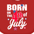 thumbnail image 4 of Inktastic Born on the 4th of July Boys or Girls Baby Bib, 4 of 4